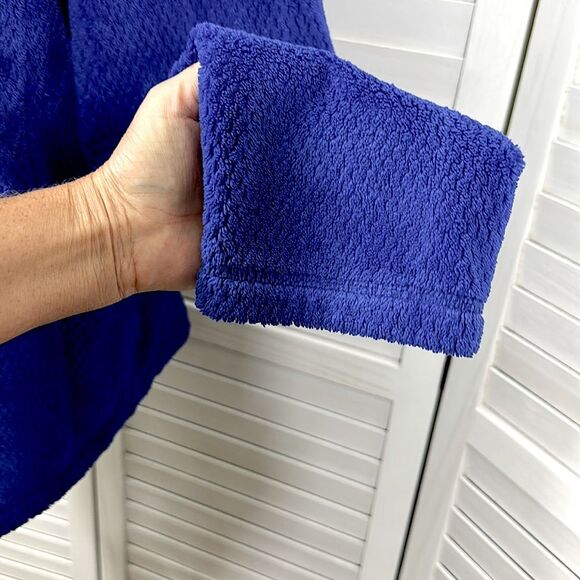 Talbots Fleece Jacket Size Medium Cozy Full Zip Long Sleeve - Picture 9 of 11